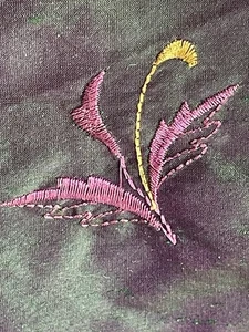"Tela bordada de seda pura ombre de 1-1/2 yarda por 44"" de ancho" - Imagen 1 de 7