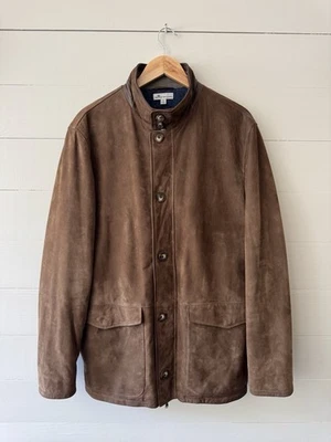 Abrigo Chaqueta Peter Millar Steamboat Gamuza Cuero Nobuck, M $1295, Apenas Usado Foto 1 de 4