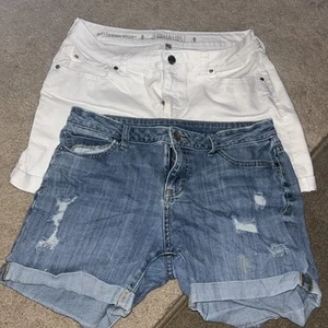 Jennifer Lopez Boyfriend Shorts Lot Of 2 Size 6 - Picture 1 of 10
