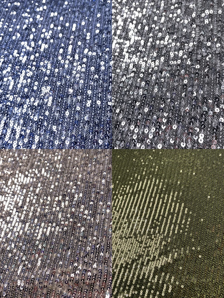 Stretch Multi Sequin Mesh Dressmaking Craft Dance Costume Fabric - Per Metre - Image 1 of 1