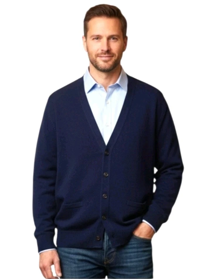 \"90s pringles\" knit cardigan M navy 英国製 Pringle Of Scotland Archive Lambswool CardiganUTJ003-2913-S3