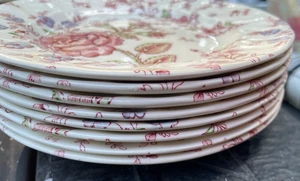 8 "Rose Chintz" Salad/Dessert Plates Made In England by Johnson Brothers - Picture 1 of 5
