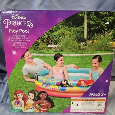 Disney Princess 3 Ring Play Pool 53 Gal  48x48x12” Backyard Kiddie Pool - Image 1 of 2