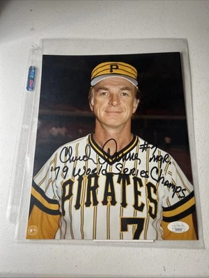 CHUCK TANNER SIGNED 8X10 INSCRIPTION PHOTO WITH JSA - Image 1 of 4