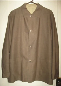 Vtg LUCIANO BARBERA Mens Reversible Jacket Coat Made in Italy Size EU 52 (US 42) - Picture 1 of 15