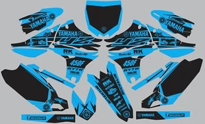 Cyan Black YAMAHA GRAPHICS YZ 450F YZ450F 2010 2011 2012 2013 decals - Foto 1 di 1