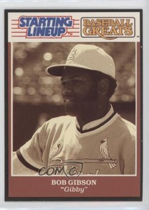 1989 Starting Lineup Cards Baseball Greats Bob Gibson HOF