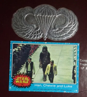 1977 STAR WARS #55 Han, Chewie and Luke TOPPS Blue Series First Edition MINT ! - Image 1 of 4