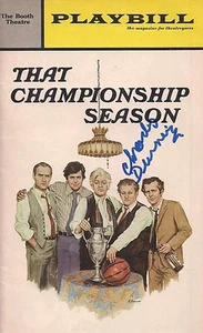 CHARLES DURNING "That Championship Season" (1972) SIGNED PLAYBILL - Picture 1 of 1
