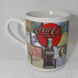 Coca-Cola 1997 Patchwork Design Coffee Mug Gibson Housewares - Picture 1 of 7
