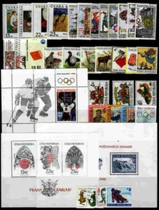 Czechoslovakia ( Ceska ) MNH Complete year set 1998  32 stamps+3 Souvenir sheets - Picture 1 of 1