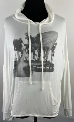 Женская толстовка с капюшоном Rebel Sugar маленький гавайский тропический эластичный пуловер с пальмами - Изображение 1 из 4