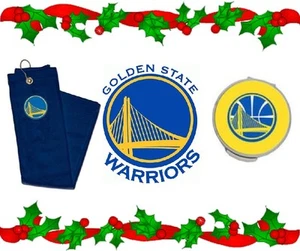 GOLDEN STATE WARRIORS "NEW" Golf Towel & Hat / Cap Clip with Golf Ball Marker - Picture 1 of 3