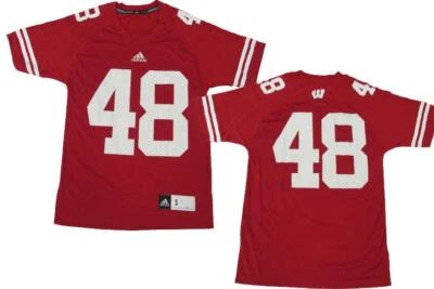 New #48 Wisconsin Badgers Mens Sizes S-M-L Adidas Red Jersey - Image 1 of 4