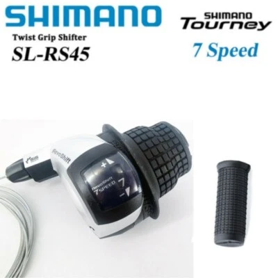 SHIMANO RevoShift SL-RS45 7 Speed Twist Grip Shifter RS47 RS41 MTB Black Bike - Image 1 of 4