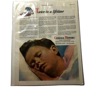 Saturday Evening Post Ad Vintage 1944 General Motors Paper Ad GM Marketing - Picture 1 of 6