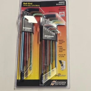 BONDHUS 13PC INCH 9PC METRIC BALL END HEX KEY 69600 BLX22XLCG - Picture 1 of 1