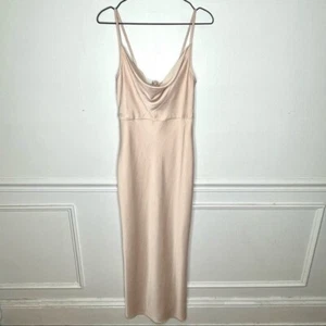 BHLDN Cali Satin Charmeuse Midi Dress in Oyster Womens 4 - Picture 1 of 11