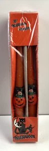 Velas vintage de gato/calabaza de 10" de alto para decoración de otoño/halloween - Imagen 1 de 4