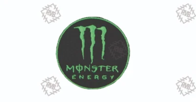 Patch ricamata termoadesiva monster rotnda 7x 7 cm