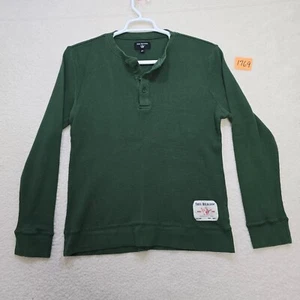 True Religion Henley Shirt Mens Medium Waffle Knit Long Sleeve Thermal Pre-owned - Picture 1 of 14