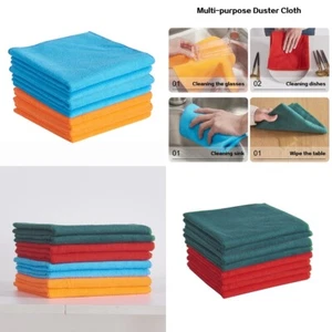 Soft Microfiber Absorbent Car Washing Cloths Kitchen Dish Cleaning Rags Reusable - Picture 1 of 33