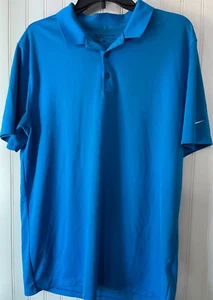 Nike Golf Shirt Herren L Standard Passform blau kurzärmeliger Pullover - Bild 1 von 9
