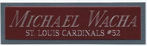 MICHAEL WACHA CARDINALS NAMEPLATE AUTOGRAPHED Signed Baseball Display CUBE CASE - Picture 1 of 3