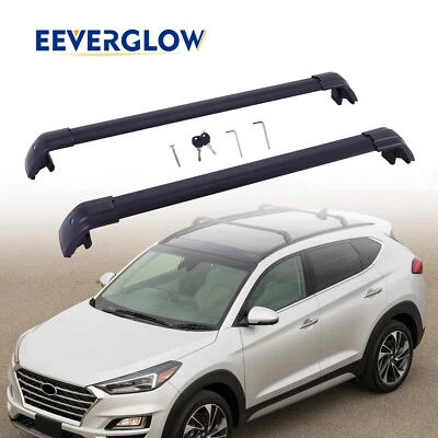 Barras transversais adequadas para Hyundai Tucson 2016-2021 rack de trilho de teto de bagagem com trava - Imagem 1 de 4