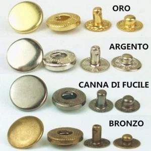 Set Bottoni automatici a pressione in OTTONE colori e quantità a scelta 10mm - Picture 1 of 1