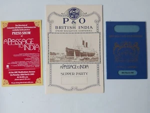Passage To India 1984 Replica Passport Supper Party Invitation Menu + Ticket etc - Picture 1 of 6