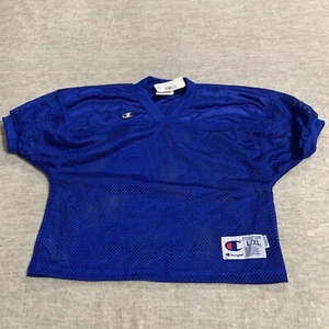 Camiseta de práctica de fútbol Champion Mesh, azul recortada YL/XL nueva sin etiquetas - Imagen 1 de 10