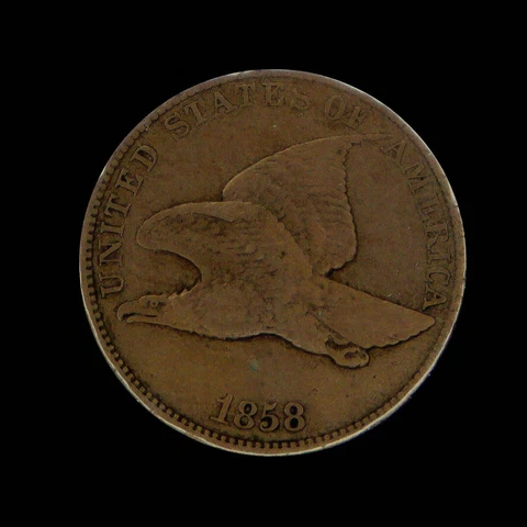 1858 Flying Eagle 1 Cent Large Letters Cover