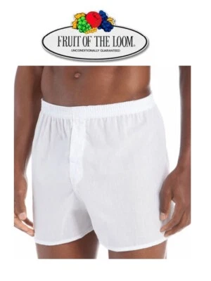 Fruit of the Loom White Boxer Shorts in Famous Brand Packaging 3-Pack - Image 1 of 4