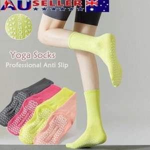 Non Slip Dispensing Yoga Socks Long Tube Dance Pilates Socks Four Seasons - Picture 1 of 14