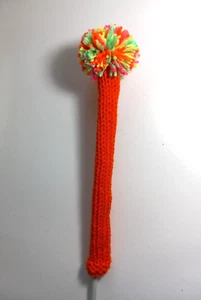 *BRIGHT ORANGE, NEON POM ALIGNMENT STICK COVER. NEW ErosGifts DESIGN, 13" LONG - Picture 1 of 1