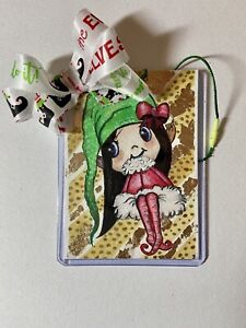ORIGINAL Watercolor Elf Ornaments | Merry Christmas Tree Art | Holiday Set Of 5