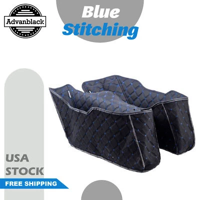 Saddlebag Liners Blue Stitching Fits Advanblack Holeshot Performance Short Bags - Image 1 of 4