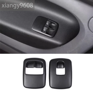 Matte Black ABS Window Lift Switch Panel Cover For Mercedes-Benz Smart 2015-2021 - Picture 1 of 10
