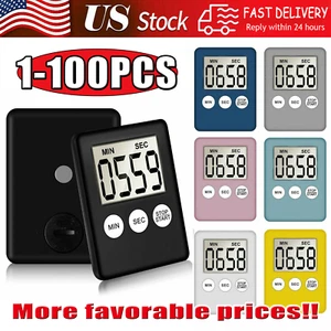 Large LCD Digital Kitchen Cooking Timer Count-Down Up Clock Loud Alarm Magnetic - Picture 1 of 15