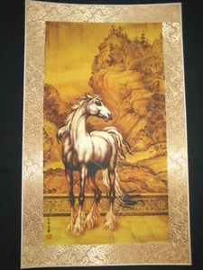 Old Chinese Antique painting scroll on Rice Paper about Horse By Lang Shining郎世宁 - Picture 1 of 5