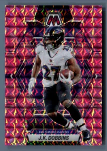 2023 Panini Mosaic J.K. DOBBINS CAMO PINK PRIZM #14 Baltimore Ravens - Bild 1 von 1