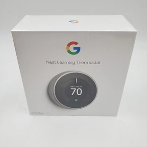 Google Nest Termostato de Aprendizaje - Termostato Inteligente Wi-Fi - Acero Inoxidable - Imagen 1 de 7