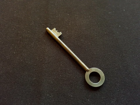 One Reclaimed Antique Cast Steel Georgian Chubb Key Door Furniture (EER180) Cover