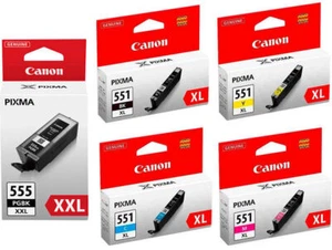 Canon 5x Originale Inchiostro Cartucce Pixma IX6850 MX725 MX925 PGI555XXL - Bild 1 von 8