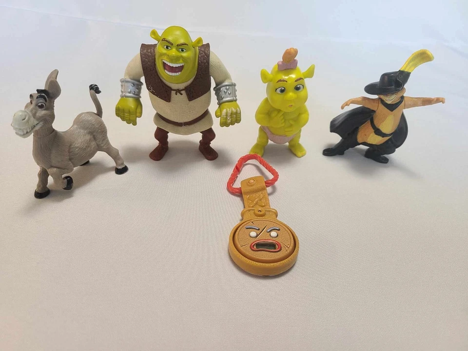 Lote de 5 figuras de McDonald's Happy Meal Shrek Third & Forever After 2007-2010 Foto 1 de 1