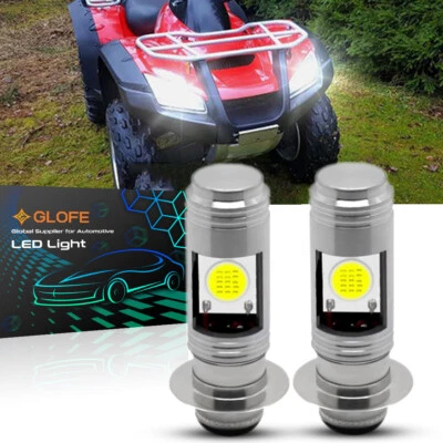 Para Honda Rincon 650 680 2003-2015 2X H6 Faros LED Bombillas 6000K Blanco Foto 1 de 4