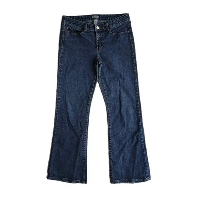 Pantalones de mezclilla halógenos para mujer talla 6R Bootcut lavado medio tiro medio elástico azul Foto 1 de 4