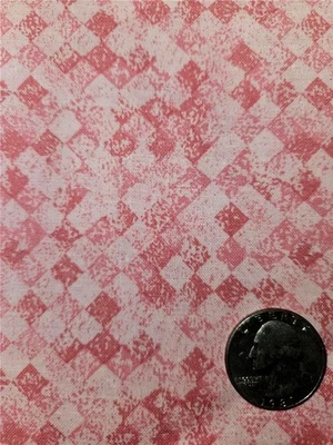 2 Yard Vintage 1996 Cotton Quilt Fabric TRADITIONS Tiny Square Diamond Pinks - Image 1 of 2