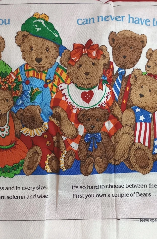Cranston Print Works Company B is for Bears Sew Your Own Teddy Bear Book Fabric - Image 1 of 4